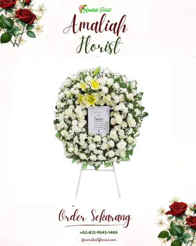 Krans Bunga Duka Cita di Pekasiran